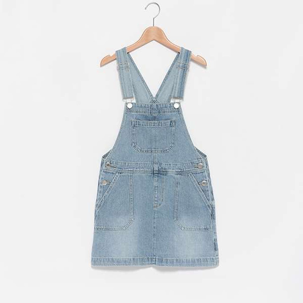 Denim Jumper Dress,Blue, large image number 4