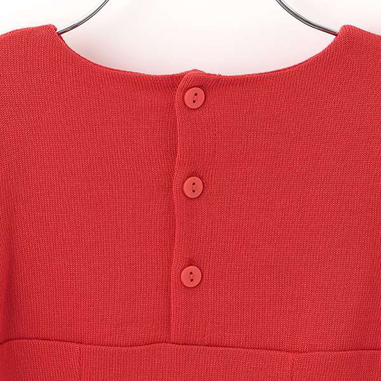35th Beaded Embroidery Knit Dress & Bolero Set,Red, large image number 4