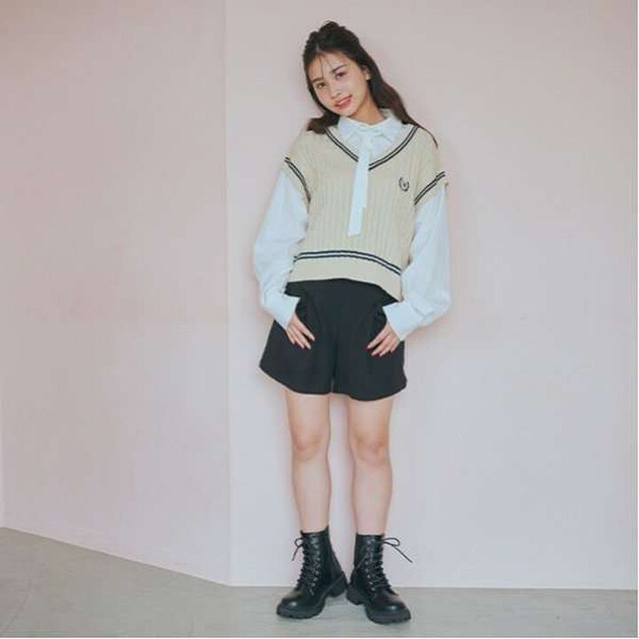 Back Lace-Up Shorts,Gray, medium image number 6