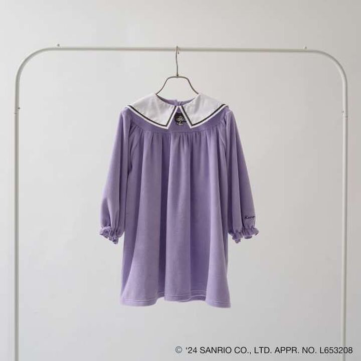 Sanrio Kuromi Collar One-Piece Dress,Charcoal gray, medium image number 12
