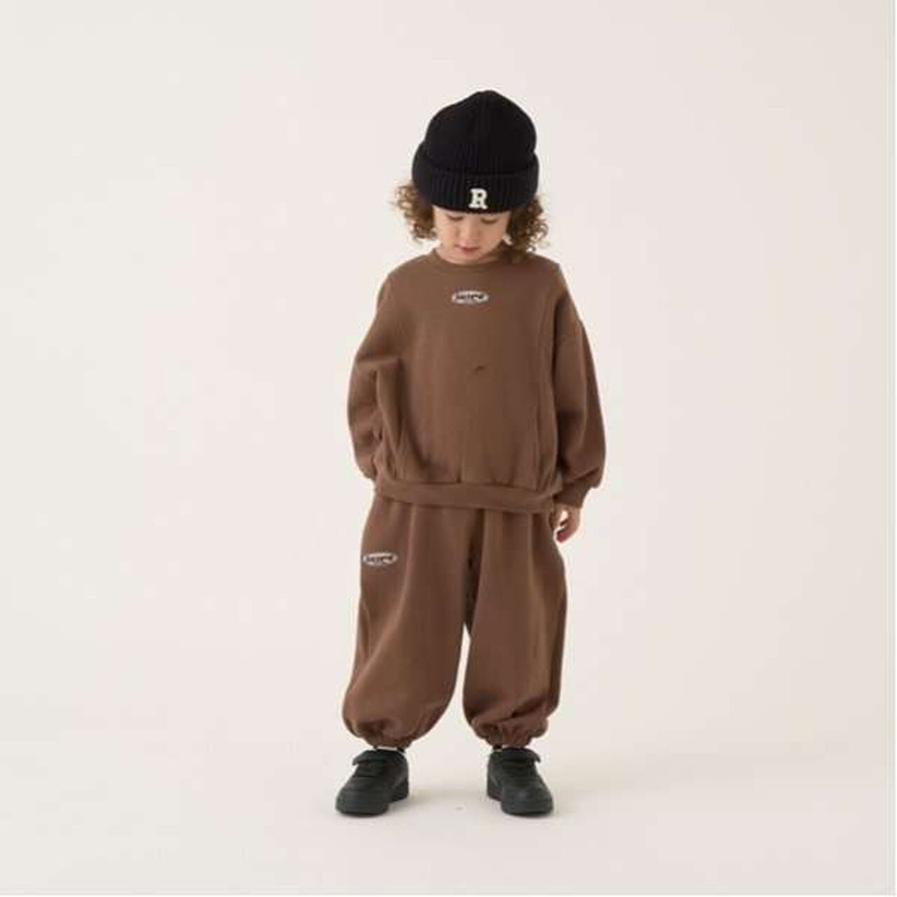 Cozy Fleece Color Block Sweatpants with Panels,Charcoal gray, large image number 2