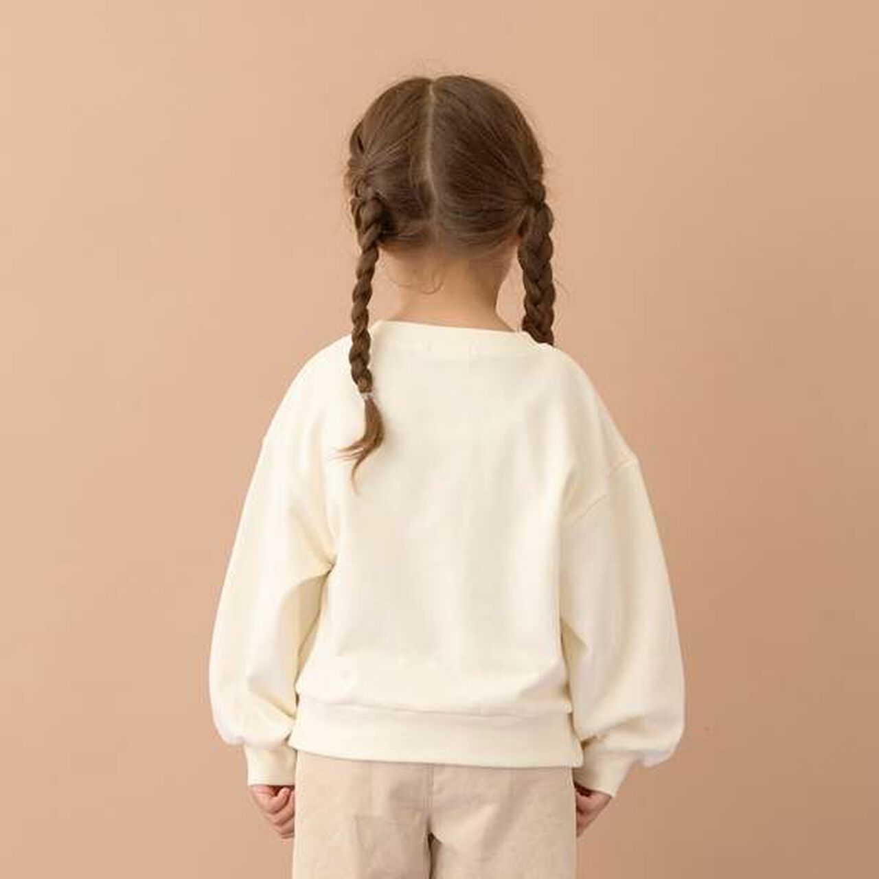 Versatile Short Sweatshirt with Accent,Beige, large image number 17