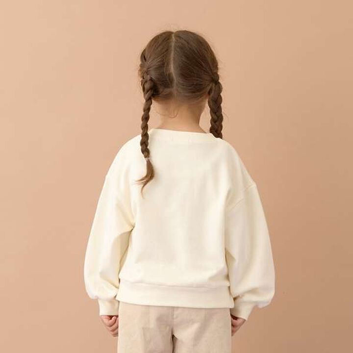 Versatile Short Sweatshirt with Accent,Beige, medium image number 17
