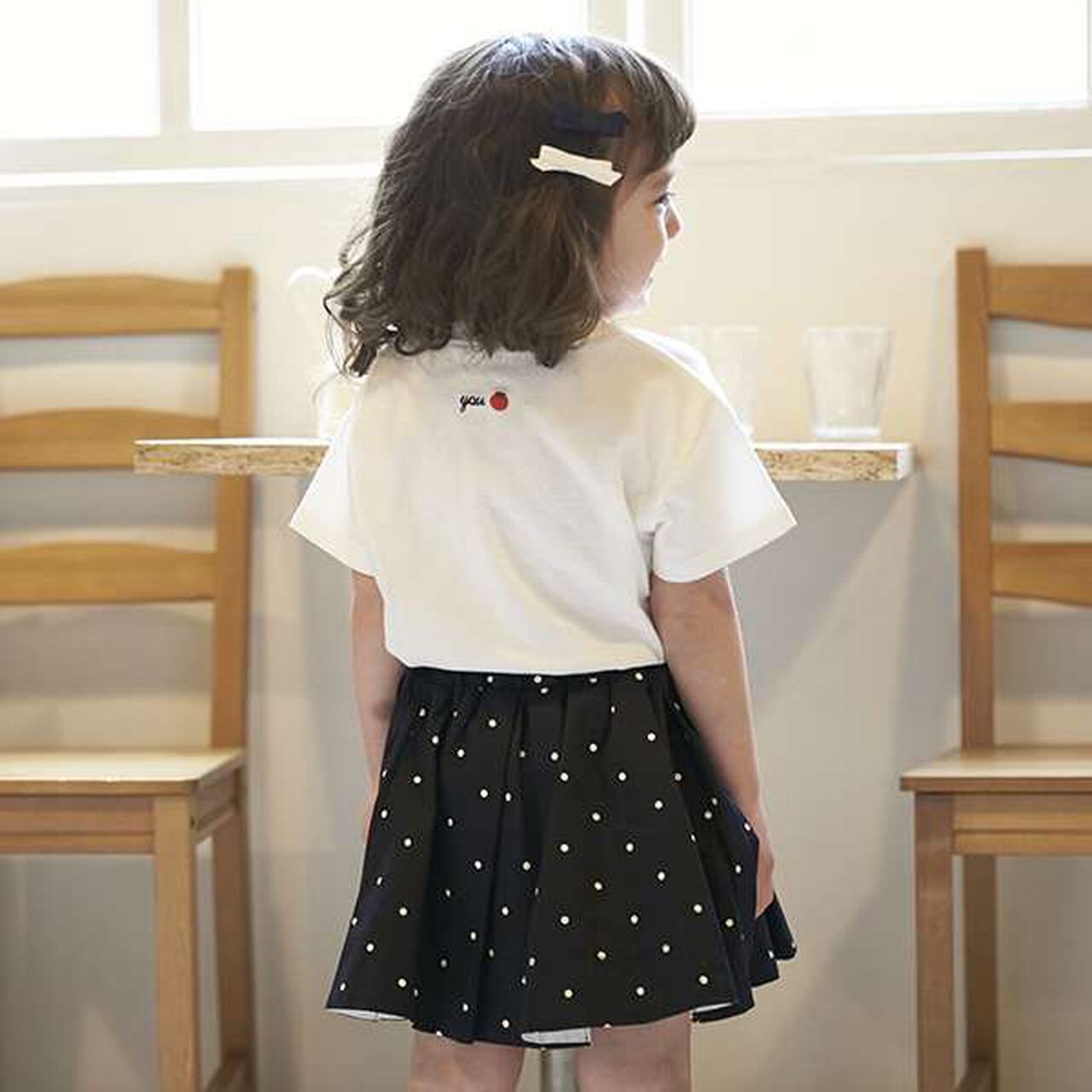 [Link] Volume Tuck Skirted Shorts (Kids),Navy, large image number 7