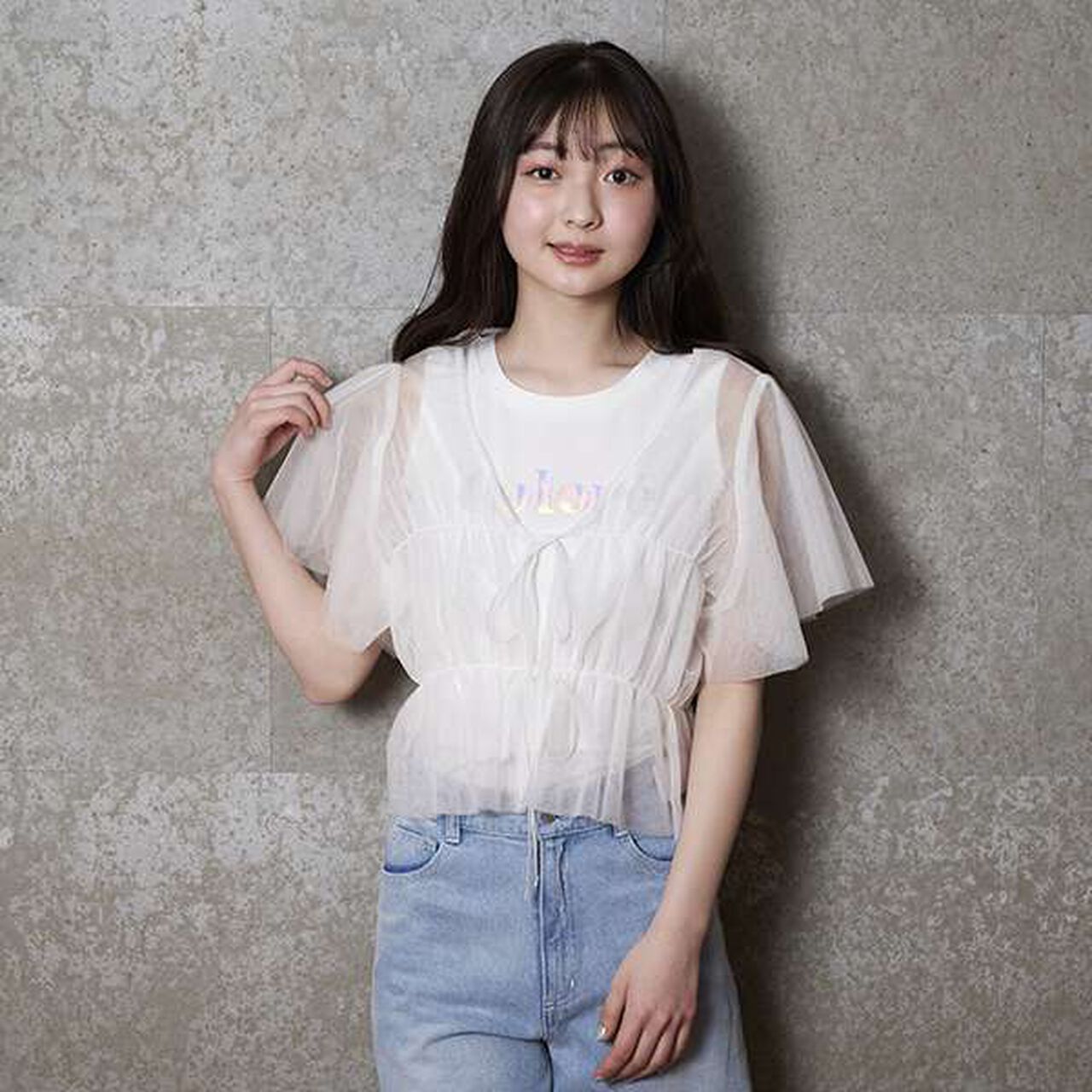 Tulle Bolero with Inner Lining,Off white, large image number 0