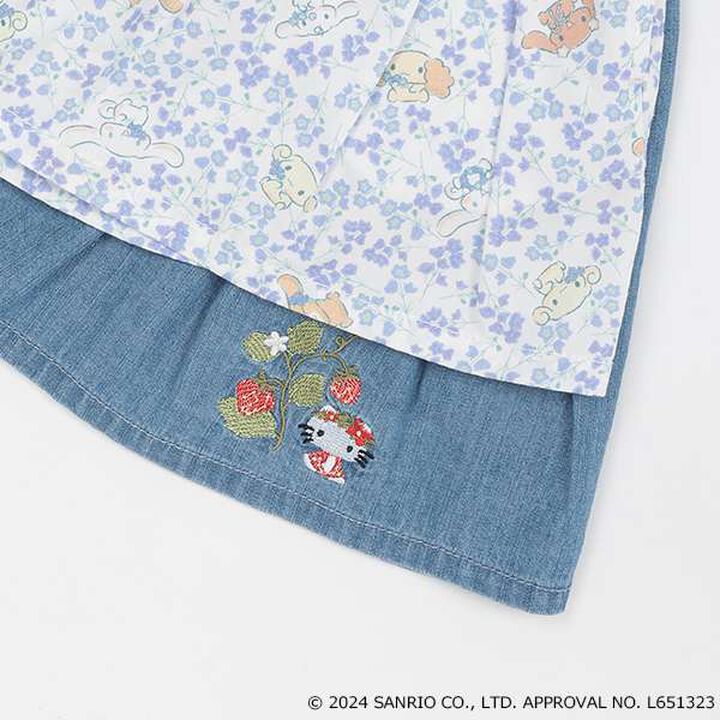 Sanrio Tuck Pleats Culottes,Sax blue, medium image number 5