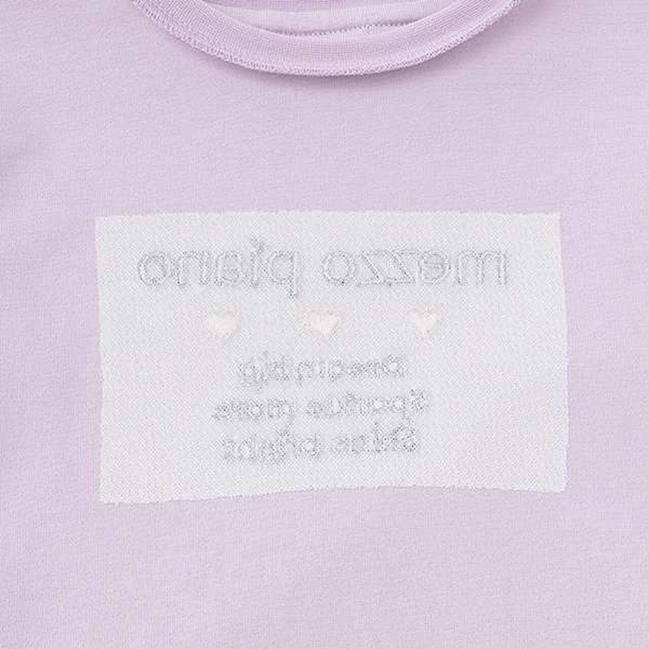 Gradient Mesh & Shoulder Cut Long Sleeve T-Shirt Set,Lilac, large image number 10