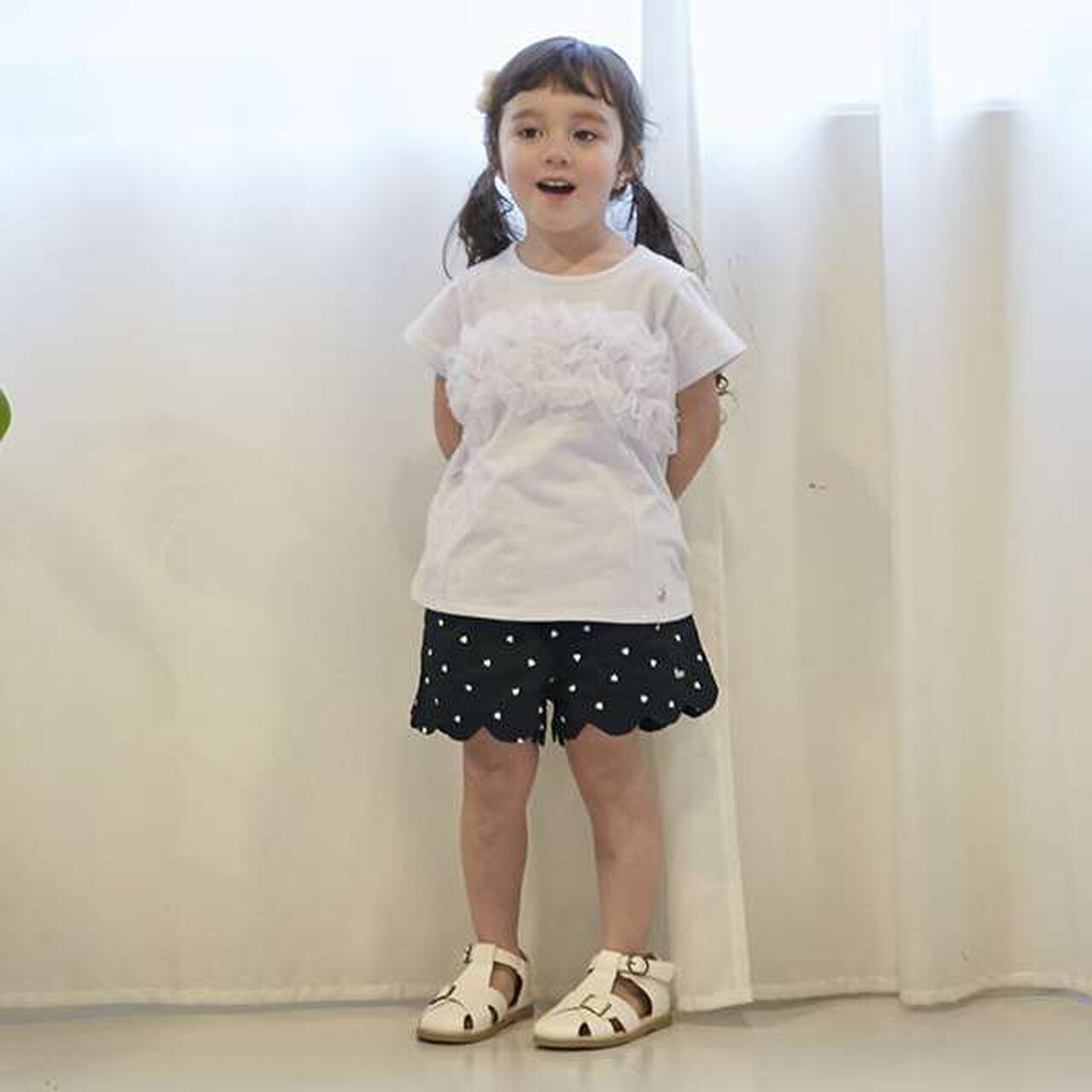 [Link] Scalloped Short Pants (Kids),Blue, large image number 15