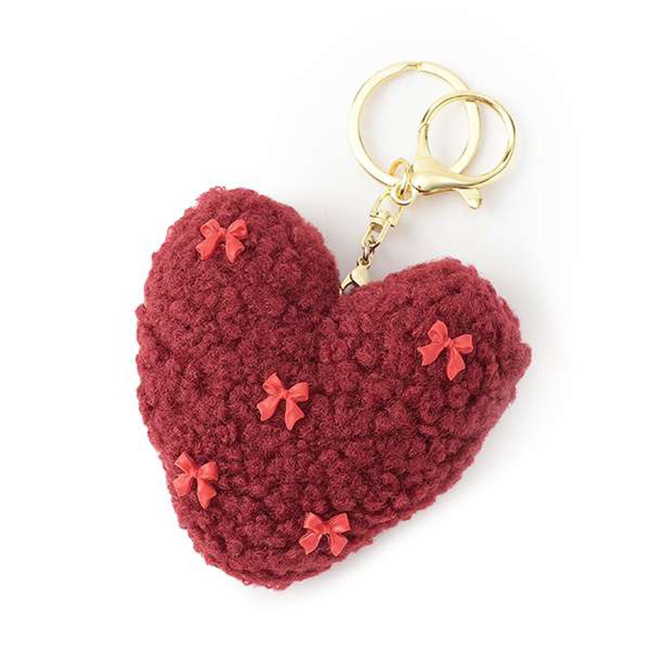 Fuzzy Heart Charm,Blue, large image number 5