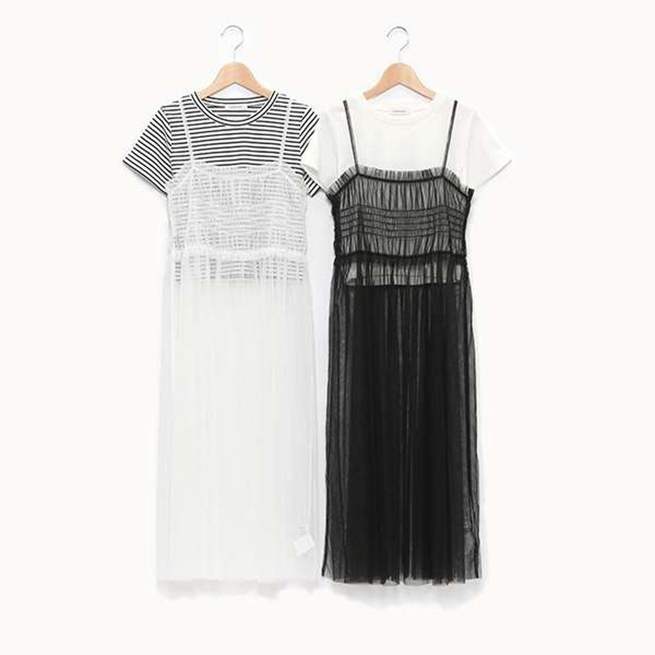 Tulle Dress Inner Set,Black, large image number 15