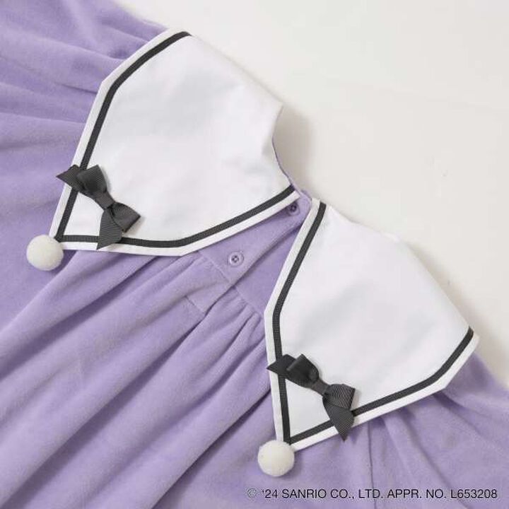 Sanrio Kuromi Collar One-Piece Dress,Charcoal gray, medium image number 17