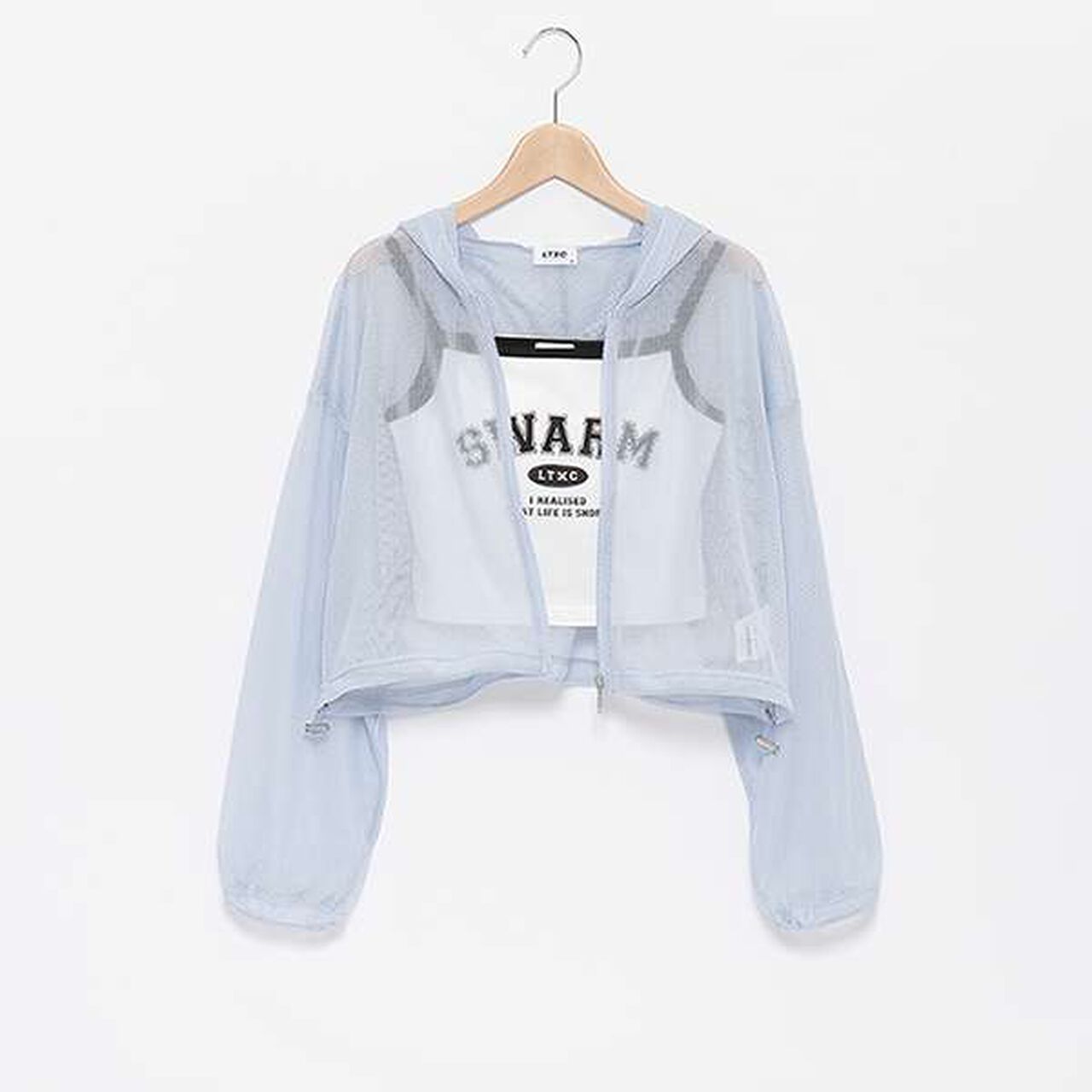 LTXC - Mesh Parka with Inner Layer,Sax blue, large image number 6