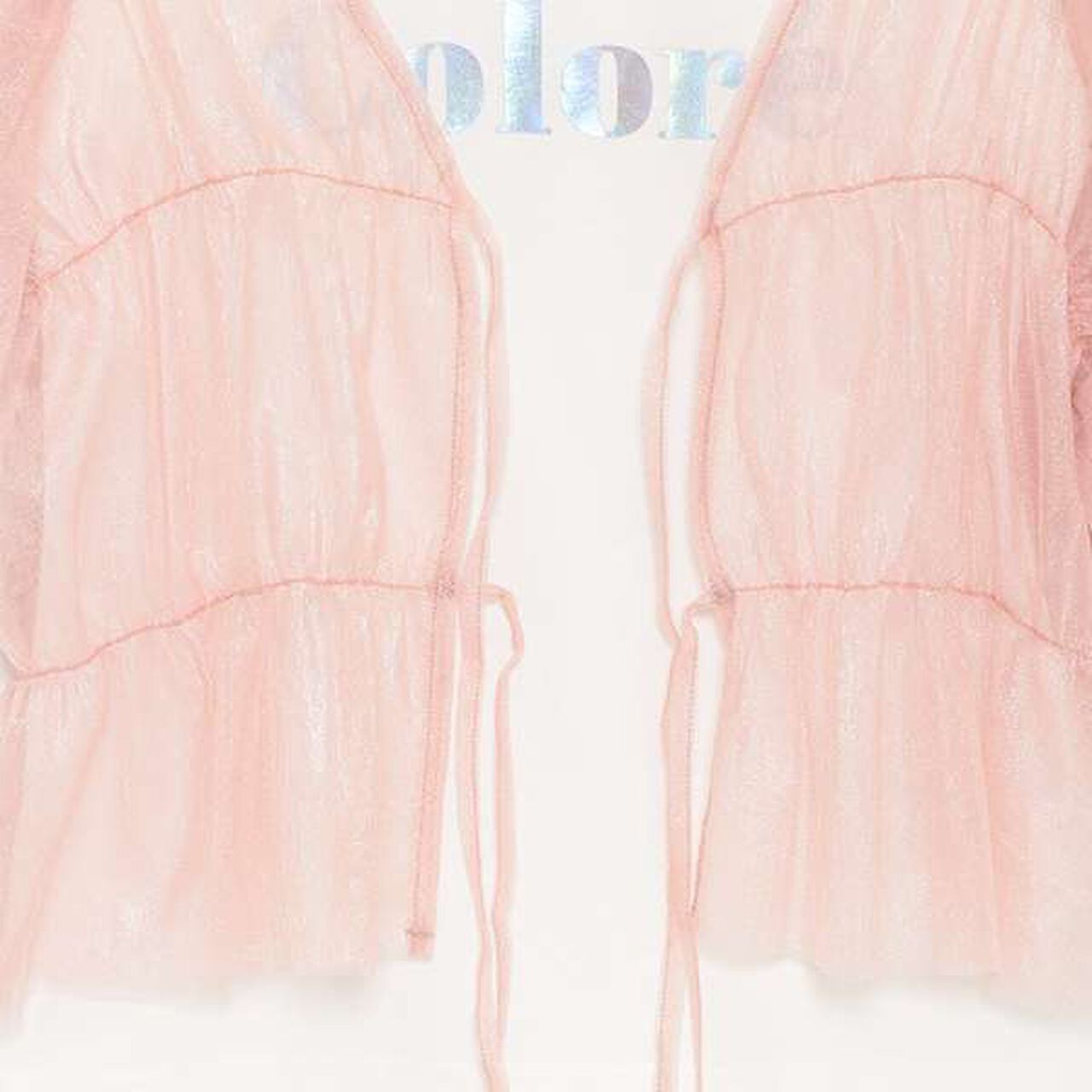 Tulle Bolero with Inner Lining,Off white, large image number 10