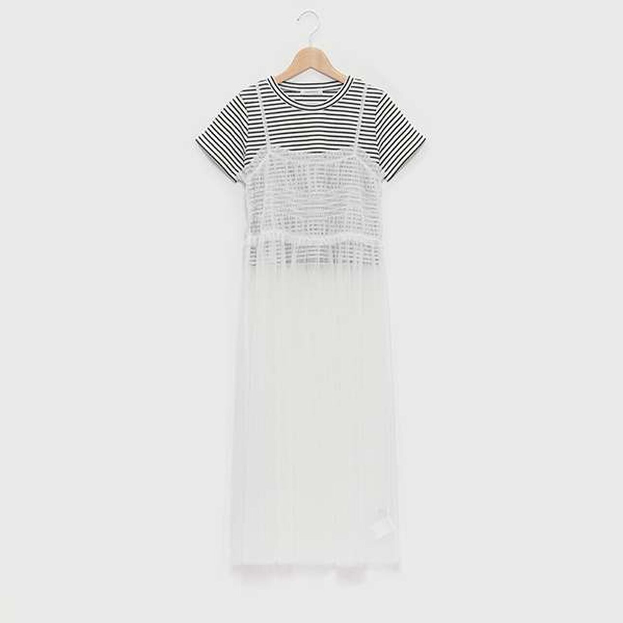 Tulle Dress Inner Set,Black, large image number 3