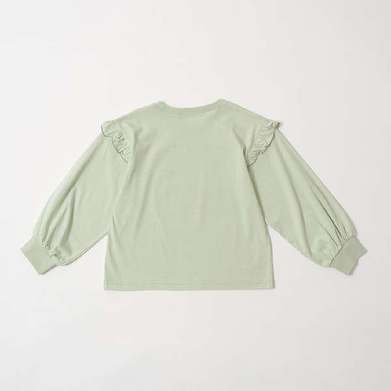 Non-Deforming Girls' Frill Big T-Shirt,Black, large image number 9