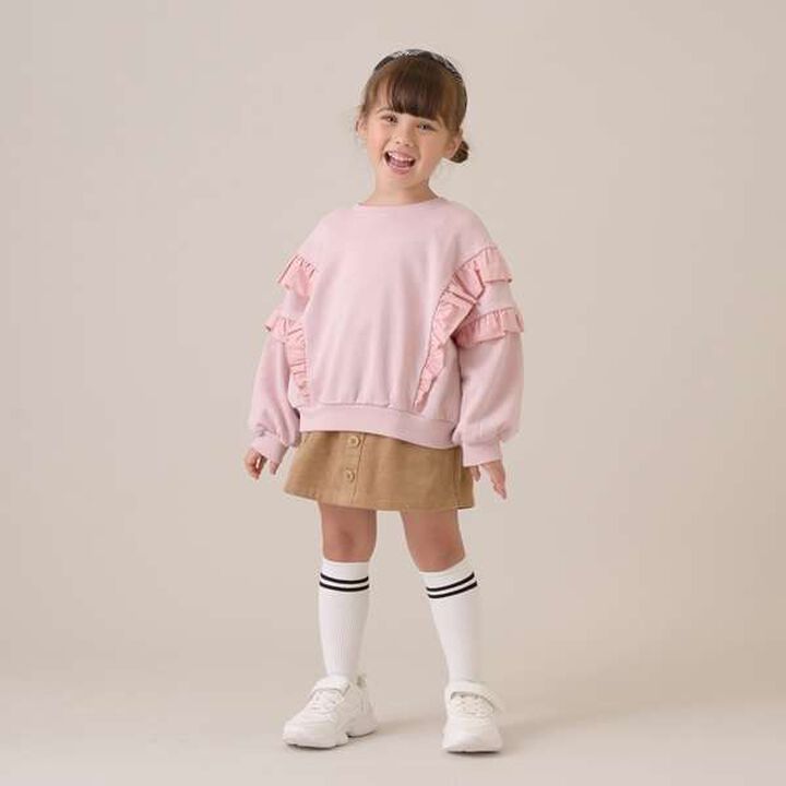 Pilling-Resistant Frill Sweatshirt,Black, medium image number 19