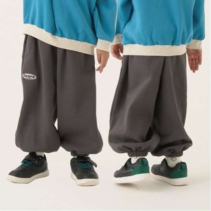 Cozy Fleece Color Block Sweatpants with Panels,Charcoal gray, medium