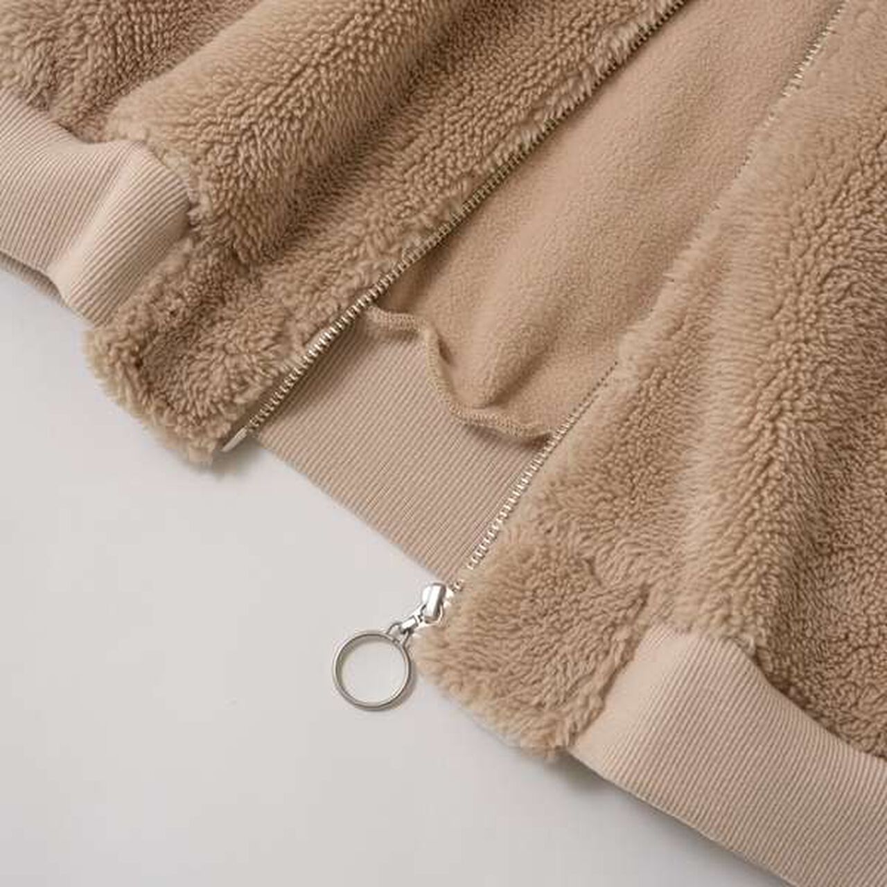 Versatile Round Collar Fleece Jacket,Black, large image number 13