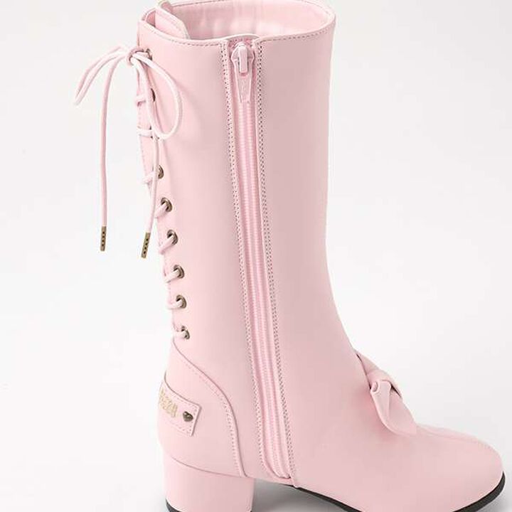 Lace-Up Back Long Boots,Black, medium image number 11