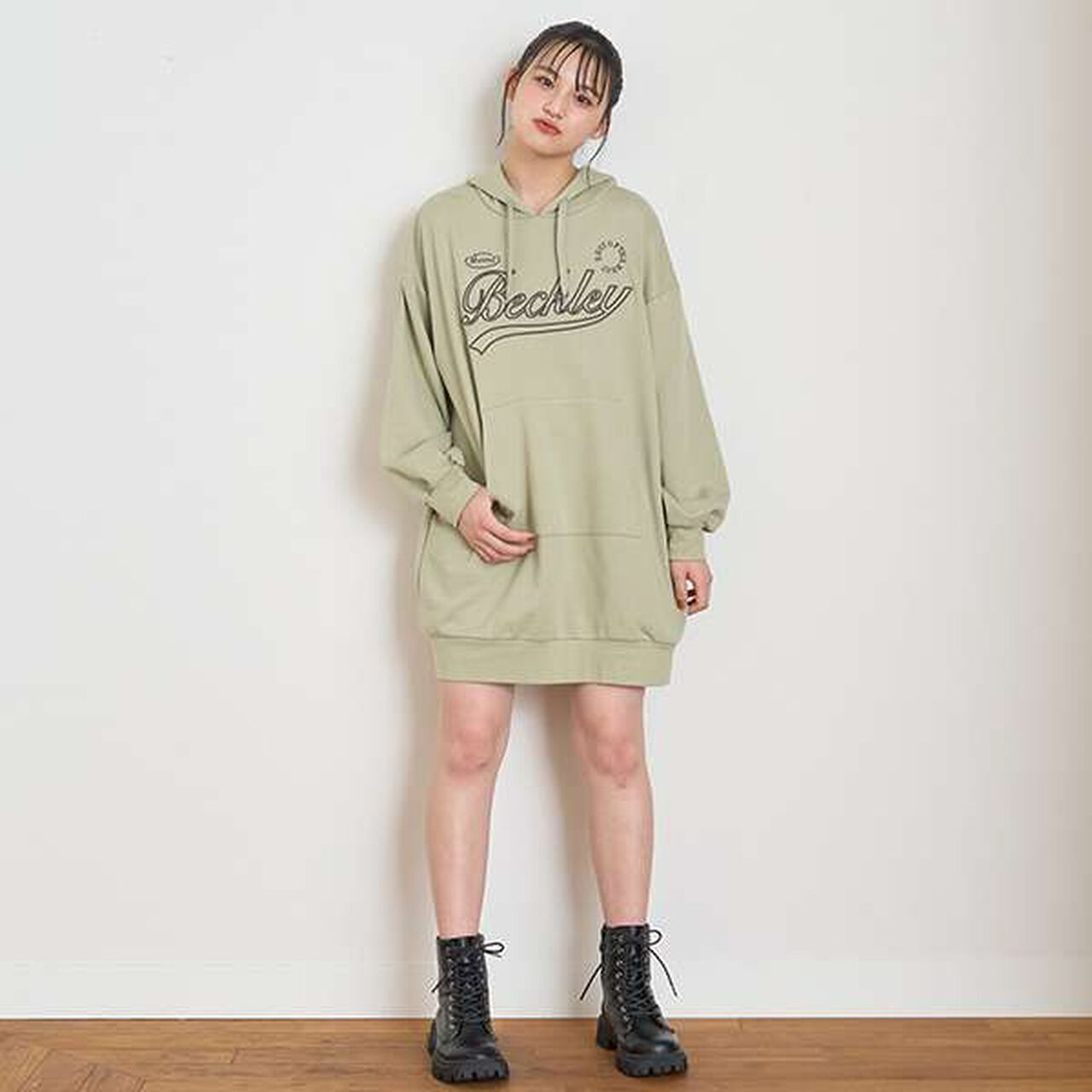LTXC - LTX 3D Embroidered Hoodie One-Piece Dress,Smoke white, large image number 21