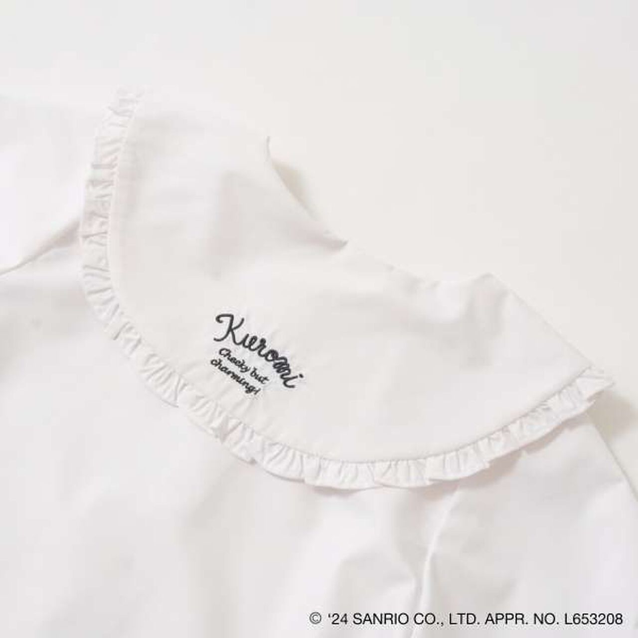Sanrio Kuromi Frill Collar Blouse & Ribbon Hair Tie Set,Black, large image number 17