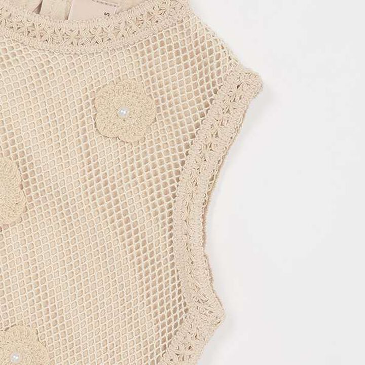 Floral Mesh Tank Top,Ivory, medium image number 5
