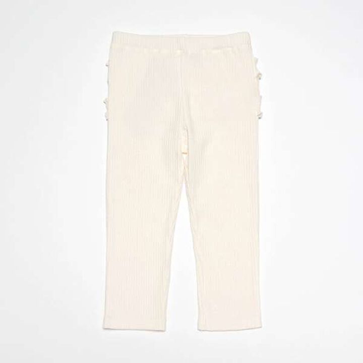 Back Frill Leggings,Pearl white, medium image number 3