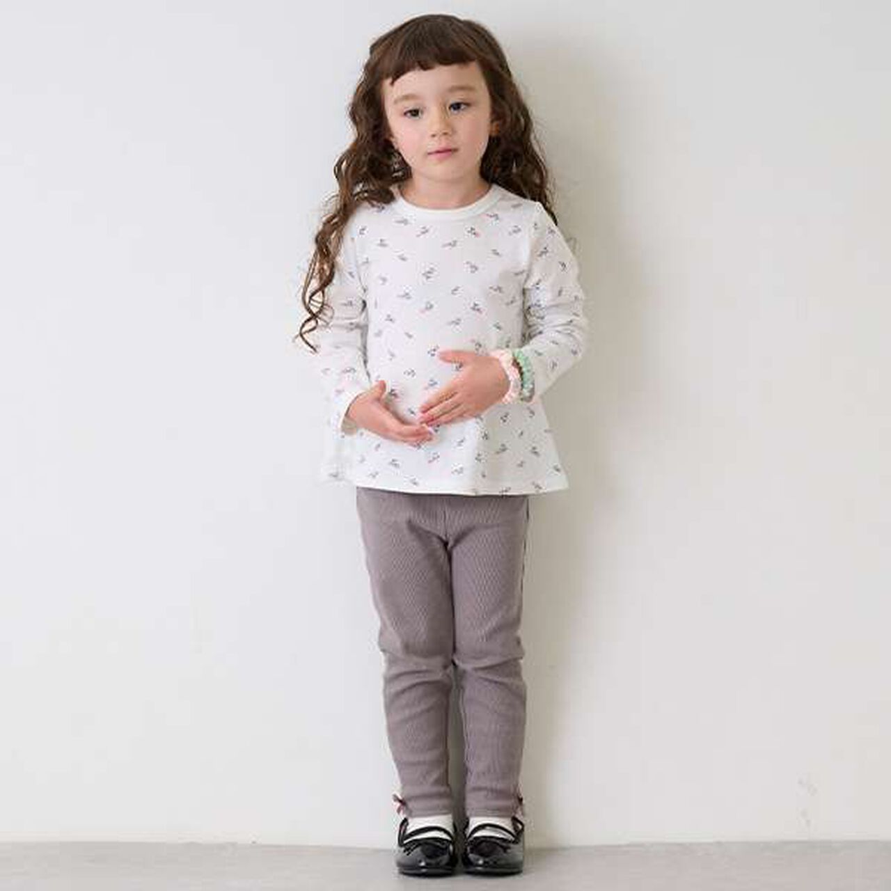 10-Length Girls' Leggings,Mocha tea, large image number 0