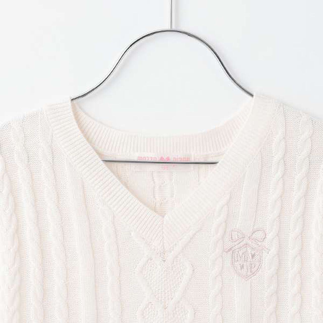 Sailor One-Piece Dress & Knit Vest Set,Pink, large image number 11