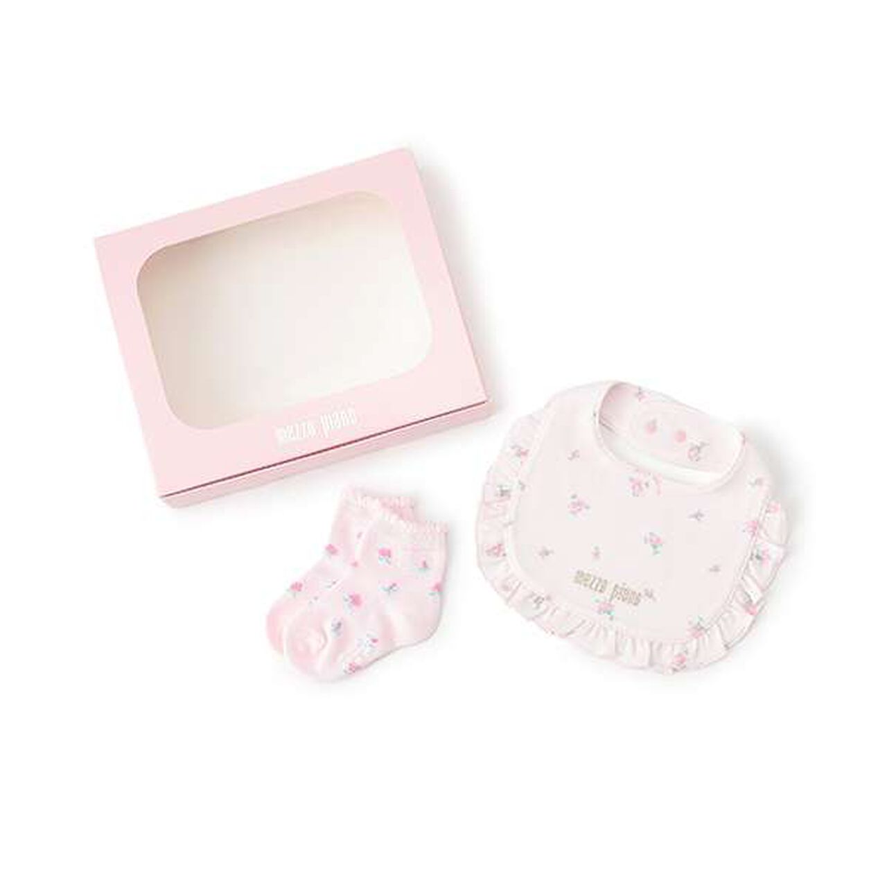 Ribbon & Rose Bib and Socks Set,Off white, large image number 14