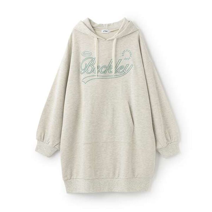 LTXC - LTX 3D Embroidered Hoodie One-Piece Dress,Smoke white, medium image number 0