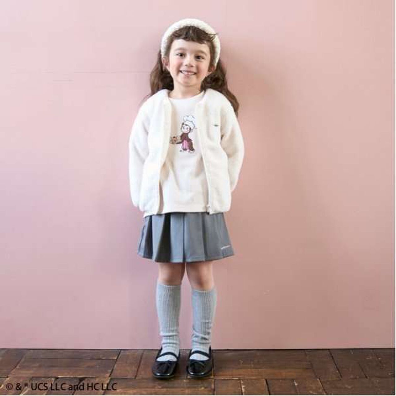 [Link] Fleece Zip-Up Jacket,Ivory, large image number 1