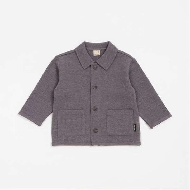 Waffle Cut Shirt,Charcoal gray, medium image number 4