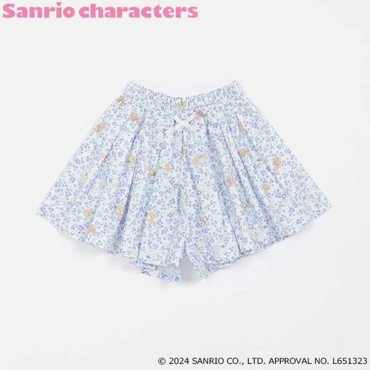 Sanrio Tuck Pleats Culottes,Sax blue, medium image number 15