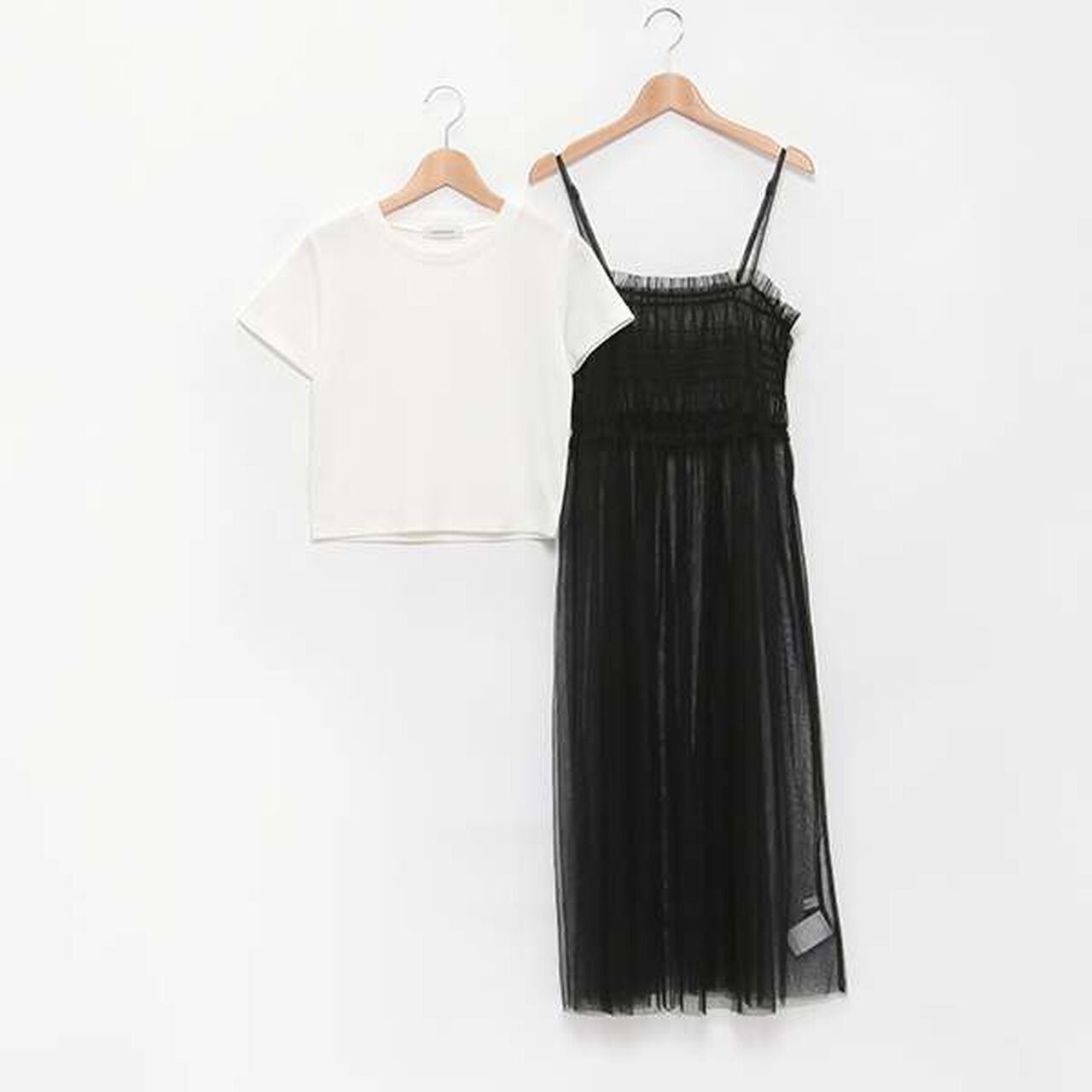 Tulle Dress Inner Set,Black, large image number 8