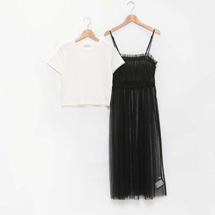Tulle Dress Inner Set,Black, medium image number 8