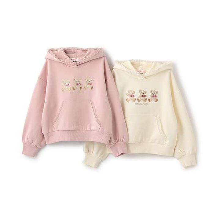 Bear Appliqu&eacute; Hoodie,Ivory, medium image number 7