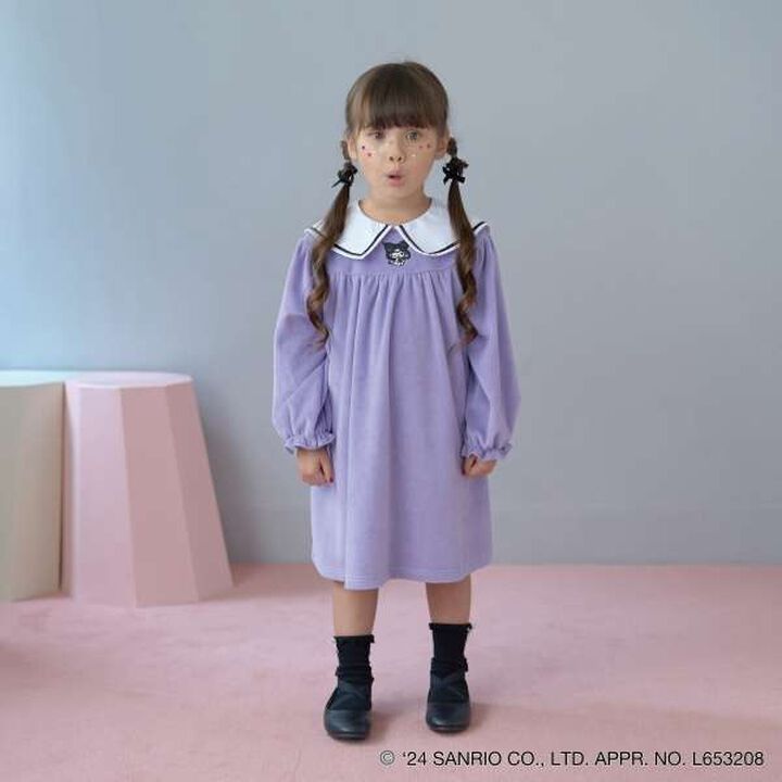 Sanrio Kuromi Collar One-Piece Dress,Charcoal gray, medium image number 18