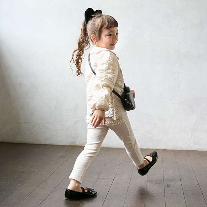 Back Frill Leggings,Pearl white, medium image number 1