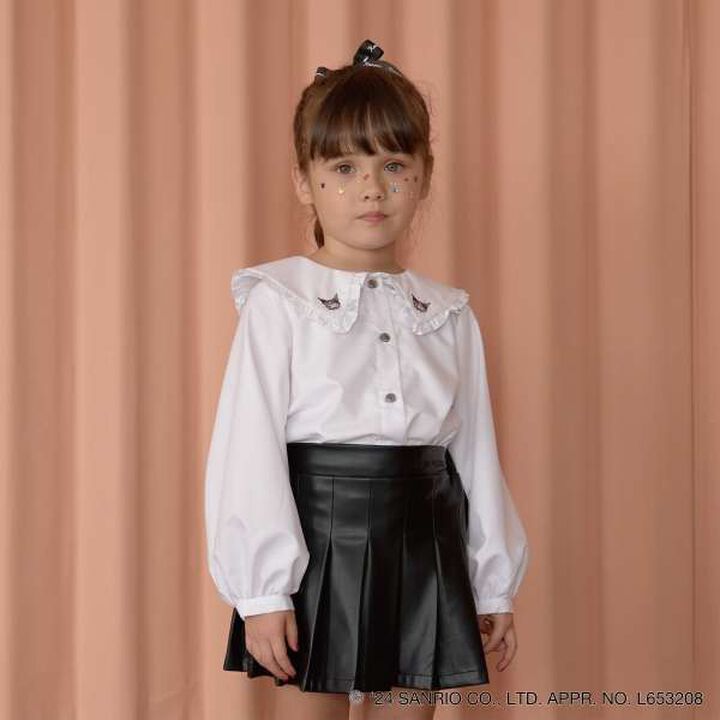 Sanrio Kuromi Frill Collar Blouse & Ribbon Hair Tie Set,Black, medium image number 20