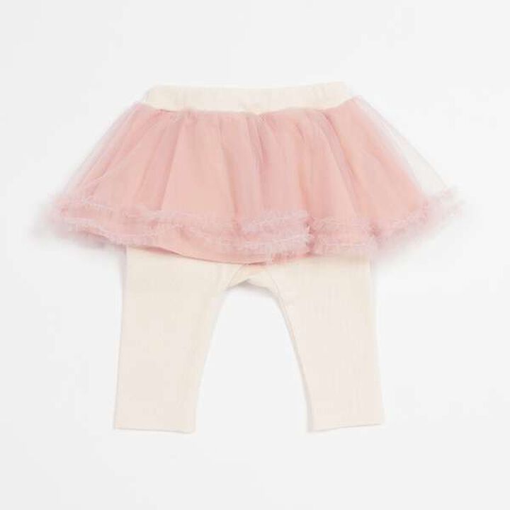 Tulle Skirt with Leggings,Light pink, medium image number 0