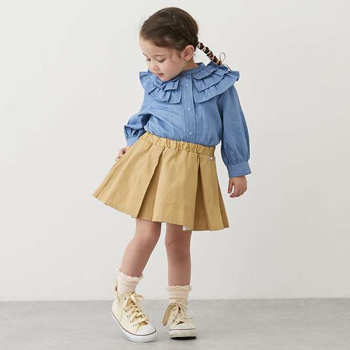 [Link] Volume Tuck Skirted Shorts (Kids),Navy, medium image number 18