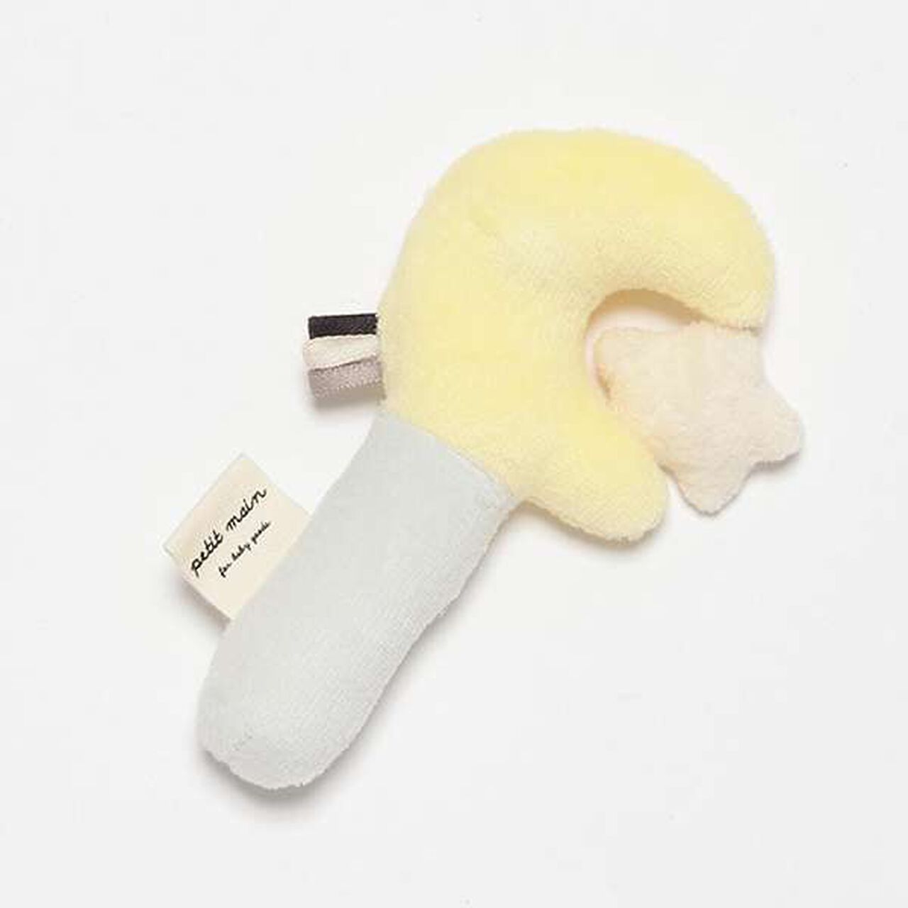 Flower & Moon Rattle,Lemon yellow, large image number 1