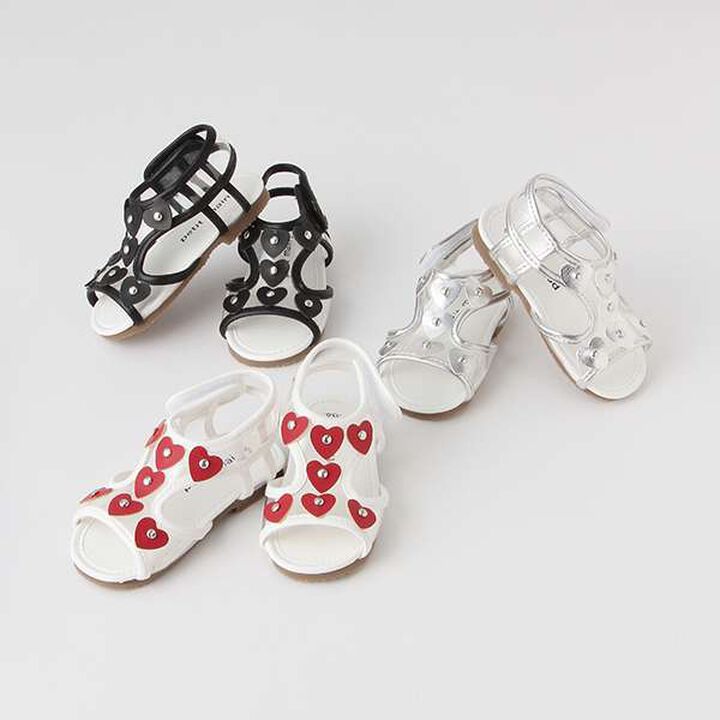 Clear Heart Sandals,Black, medium image number 2