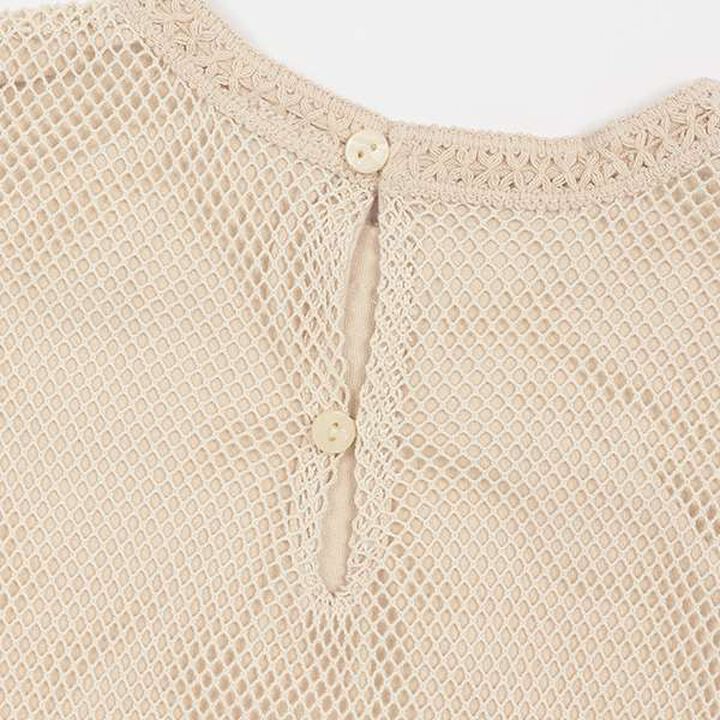 Floral Mesh Tank Top,Ivory, medium image number 7