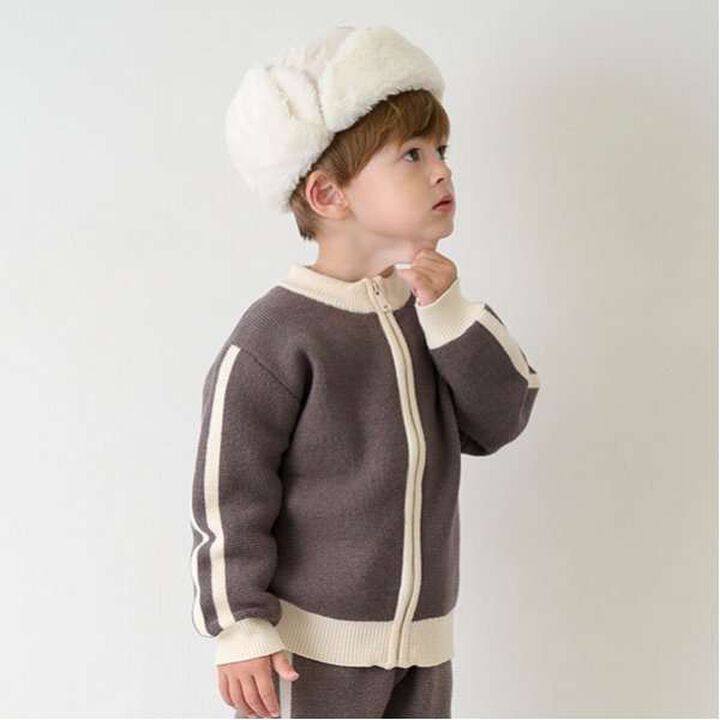 Knit Track Jacket,Beige, medium image number 13