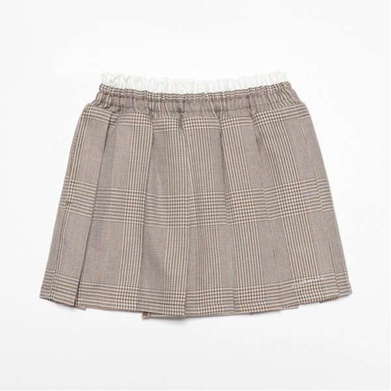 [Link] Double Waist Pleated Skirt-Pants,Brown, large image number 6