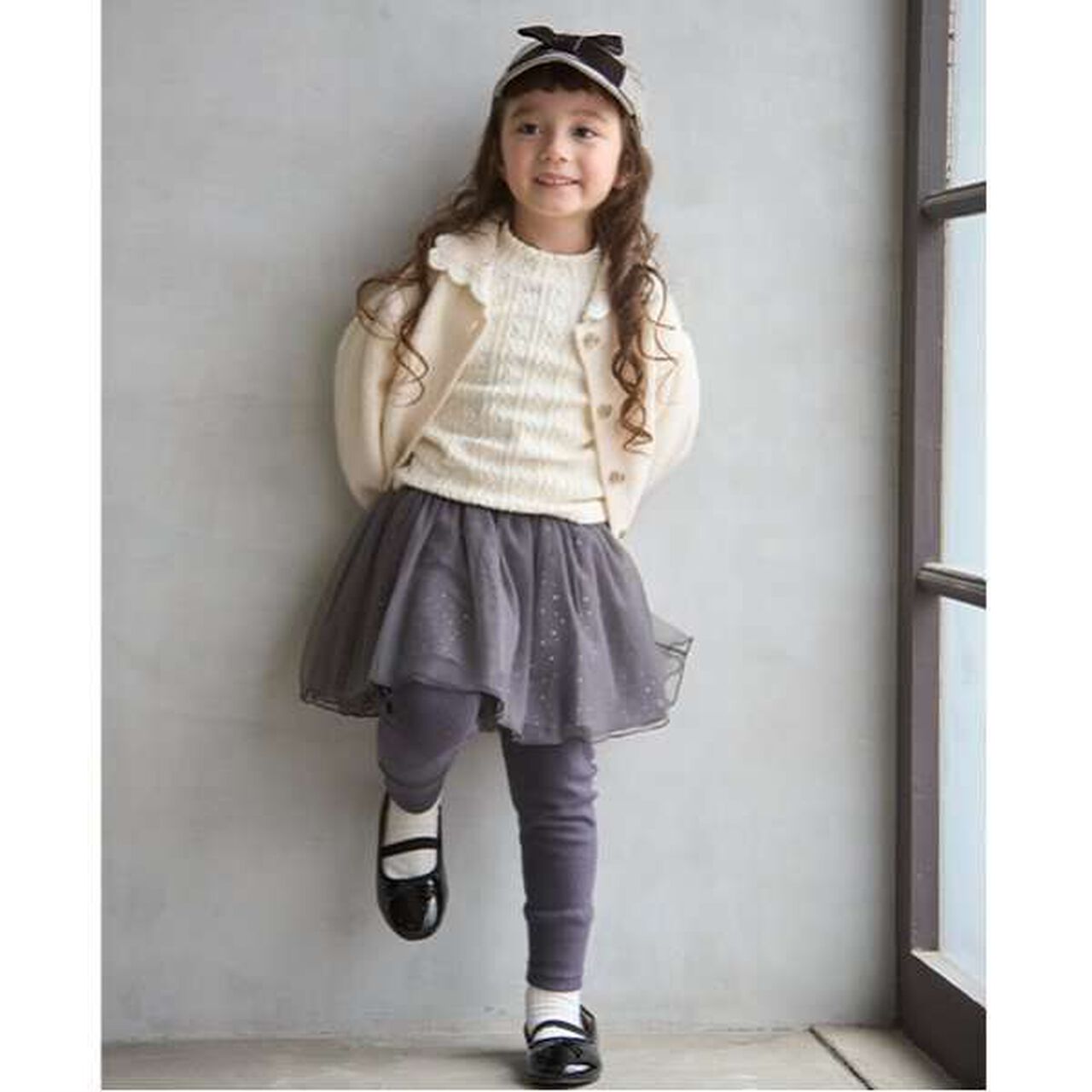 Shea Butter Jacquard High Neck Long T-Shirt,Ivory, large image number 12