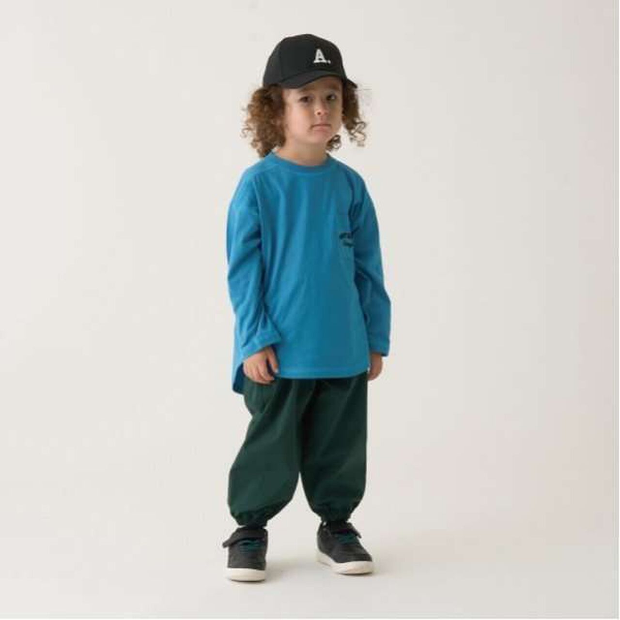 Non-Deforming Versatile Round Hem Pocket T-Shirt,Blue green, large image number 17