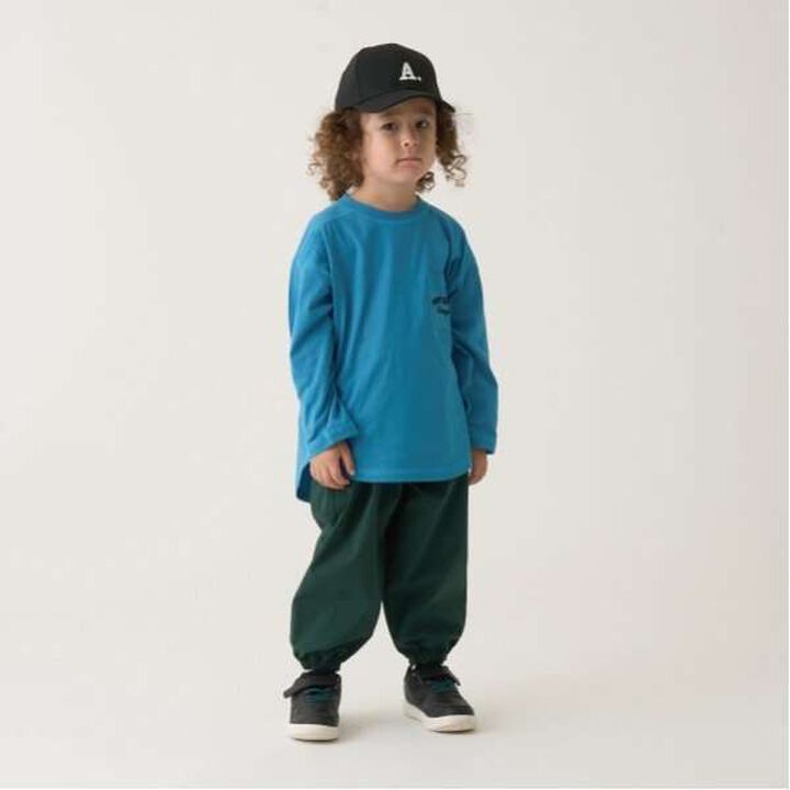 Non-Deforming Versatile Round Hem Pocket T-Shirt,Blue green, medium image number 17